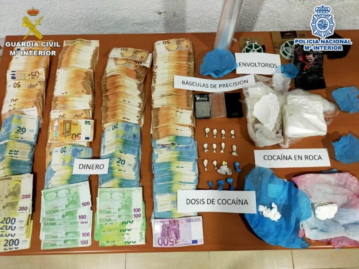 La Guardia Civil y la Policía Nacional desmantelan dos puntos muy activos de venta de cocaína