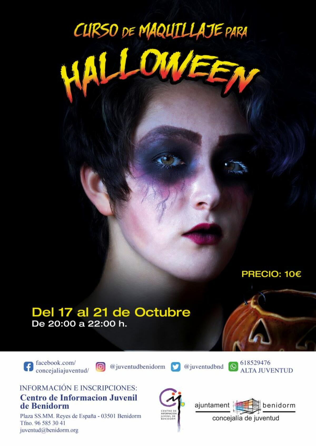 Juventud organiza un curso de maquillaje para Halloween 