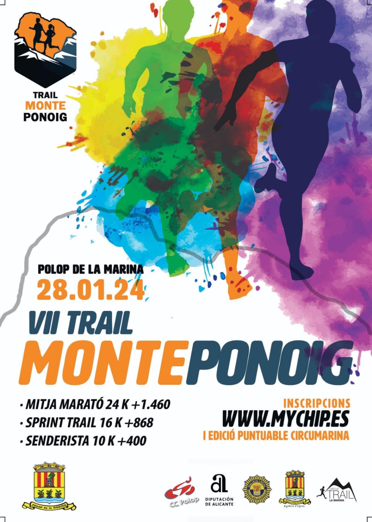 Todo listo para el VII TRAIL MONTEPONOIG que este año triplica sus inscripciones