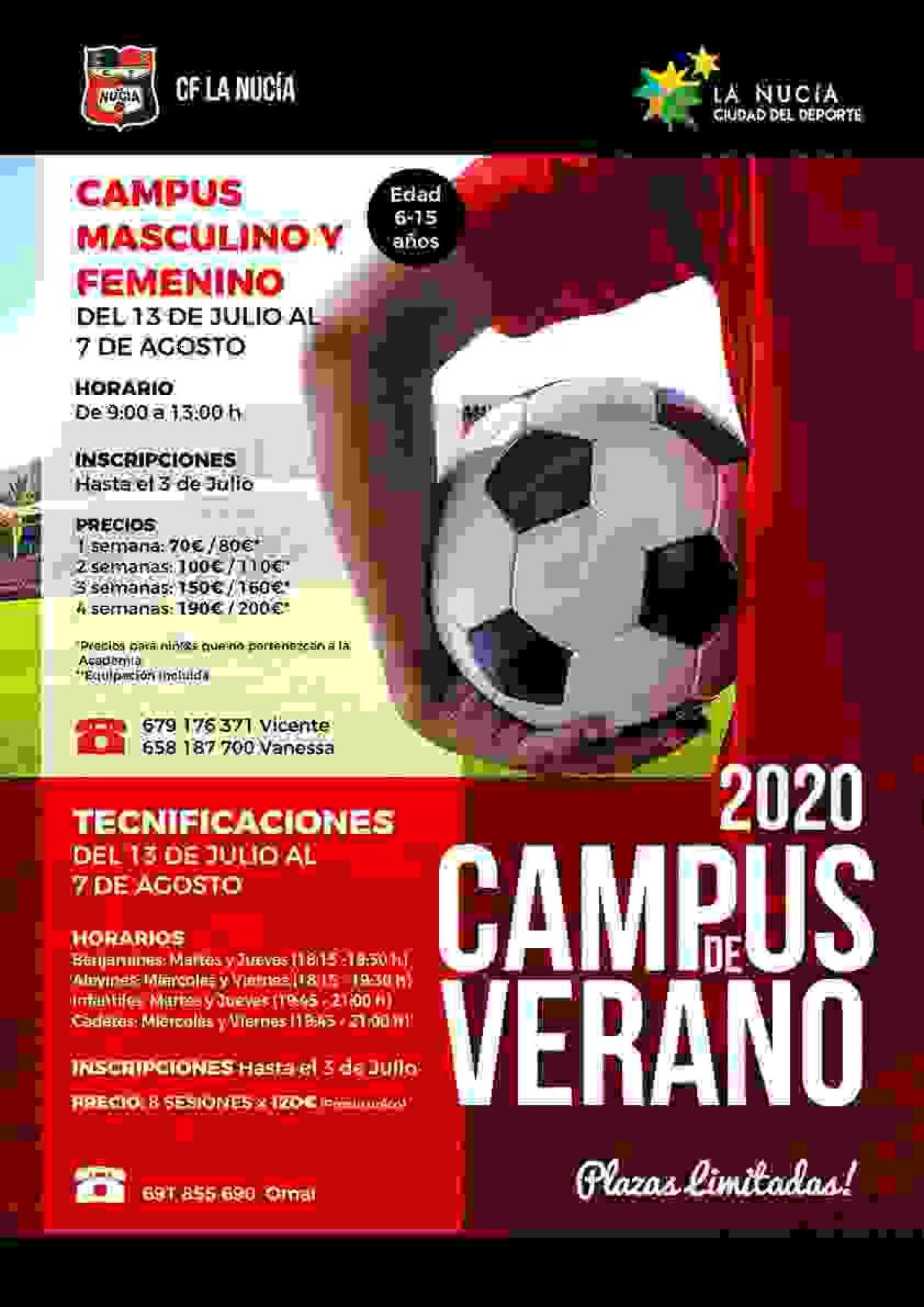 Inscripciones abiertas para el XIII Campus de F&uacute;tbol del C.F. La Nuc&iacute;a.