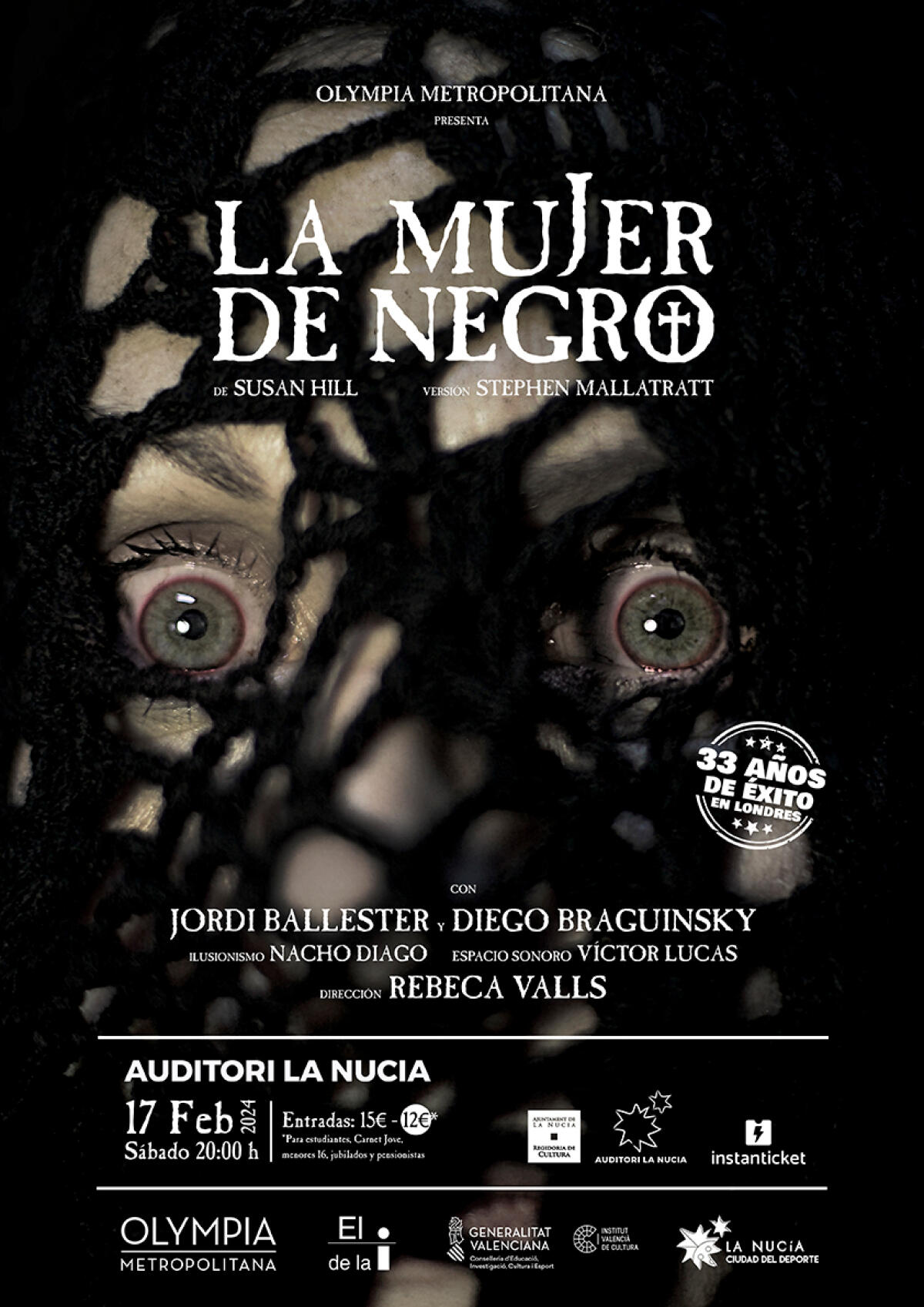 Terror en l’Auditori de La Nucía con “La Mujer de Negro” 