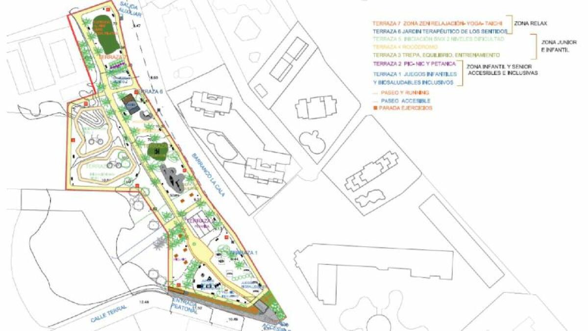 El Ayuntamiento ya dispone de proyecto para las obras del nuevo espacio verde saludable de la calle Terral en la Cala de la Vila Joiosa