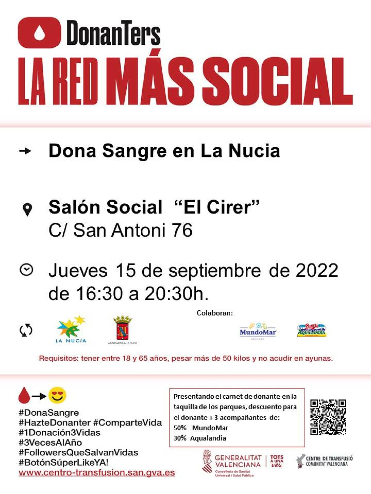 Esta tarde donación de sangre en El Cirer