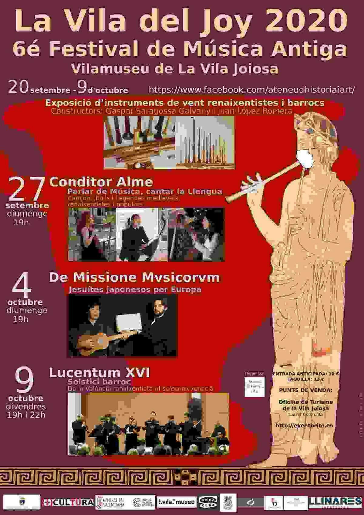 La Vila acoge la 6&ordf; Edici&oacute;n del Festival de M&uacute;sica  Antigua &ldquo;La Vila del Joy&rdquo;