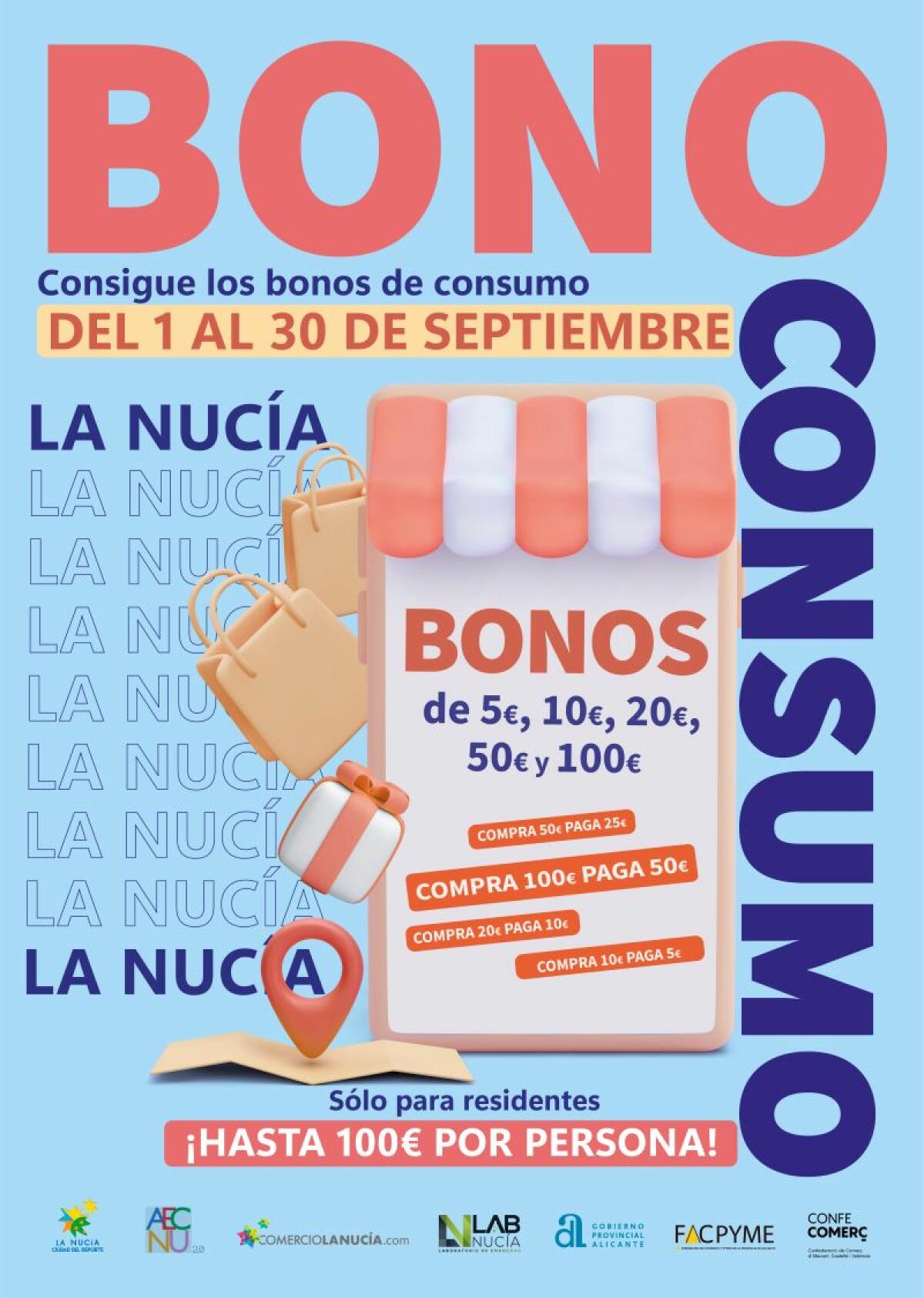 Últimos días para comprar con los “Bonos Consumo de La Nucía”  