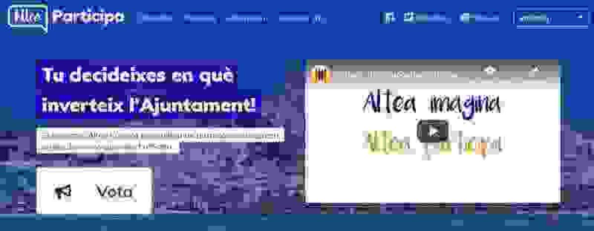 Altea &middot; Desde hoy y hasta el 16 de diciembre se pueden votar los 10 proyectes finalistas de presupuestos participativos