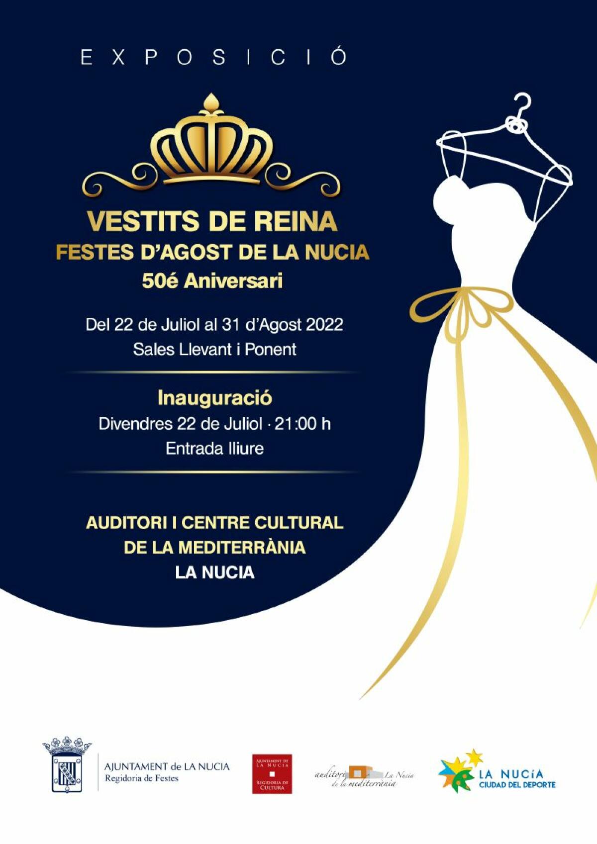 Este viernes inauguración de “L’Exposició de Vestits de Reina. 50é aniversari” 