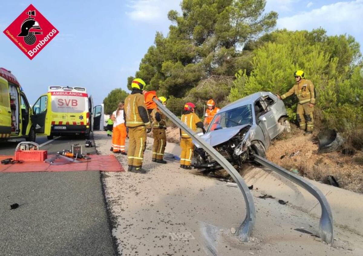 ACCIDENTE DE TRAFICO EN LA N-332   FINESTRAT