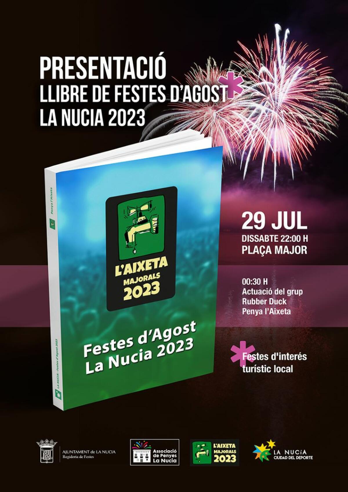 La plaça Major acogerá la presentación del “Llibre de les Festes d’Agost 2023” este sábado