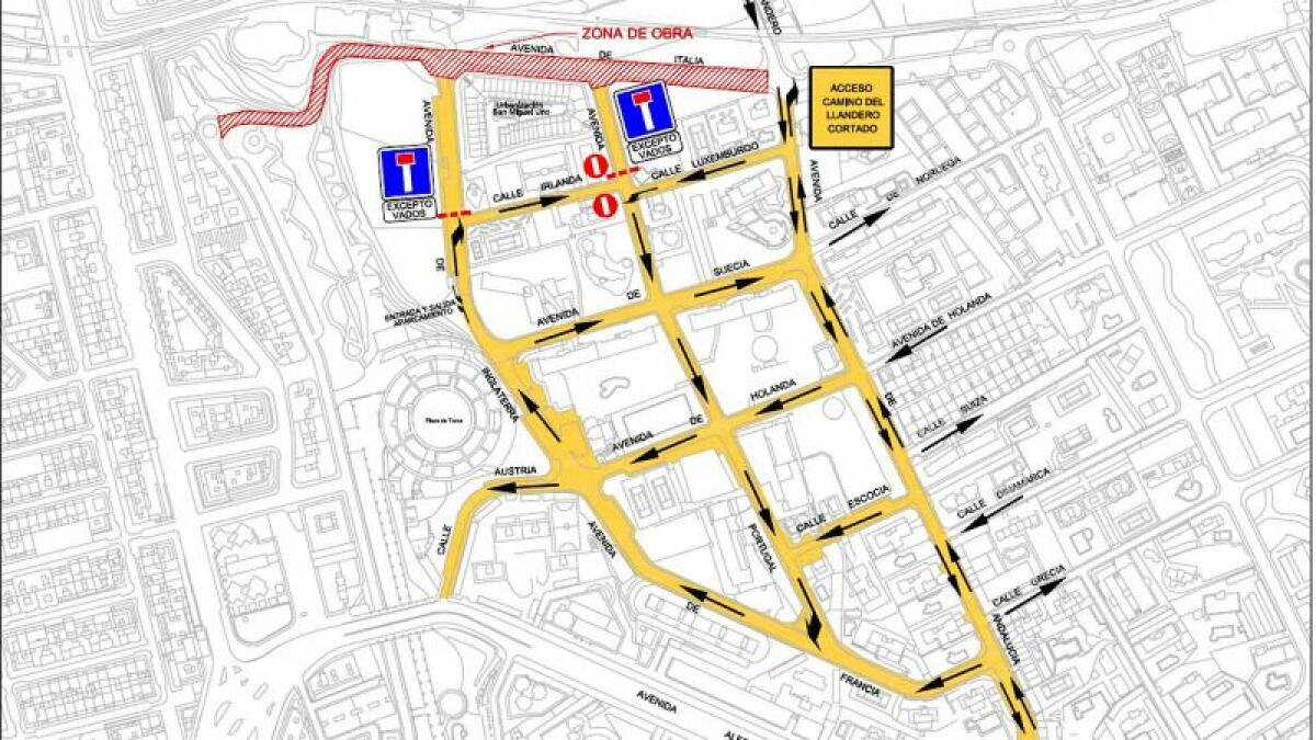 La calle Italia se cortará al tráfico el lunes para acabar de configurar el itinerario alternativo que funcionará durante las obras de Beniardá 