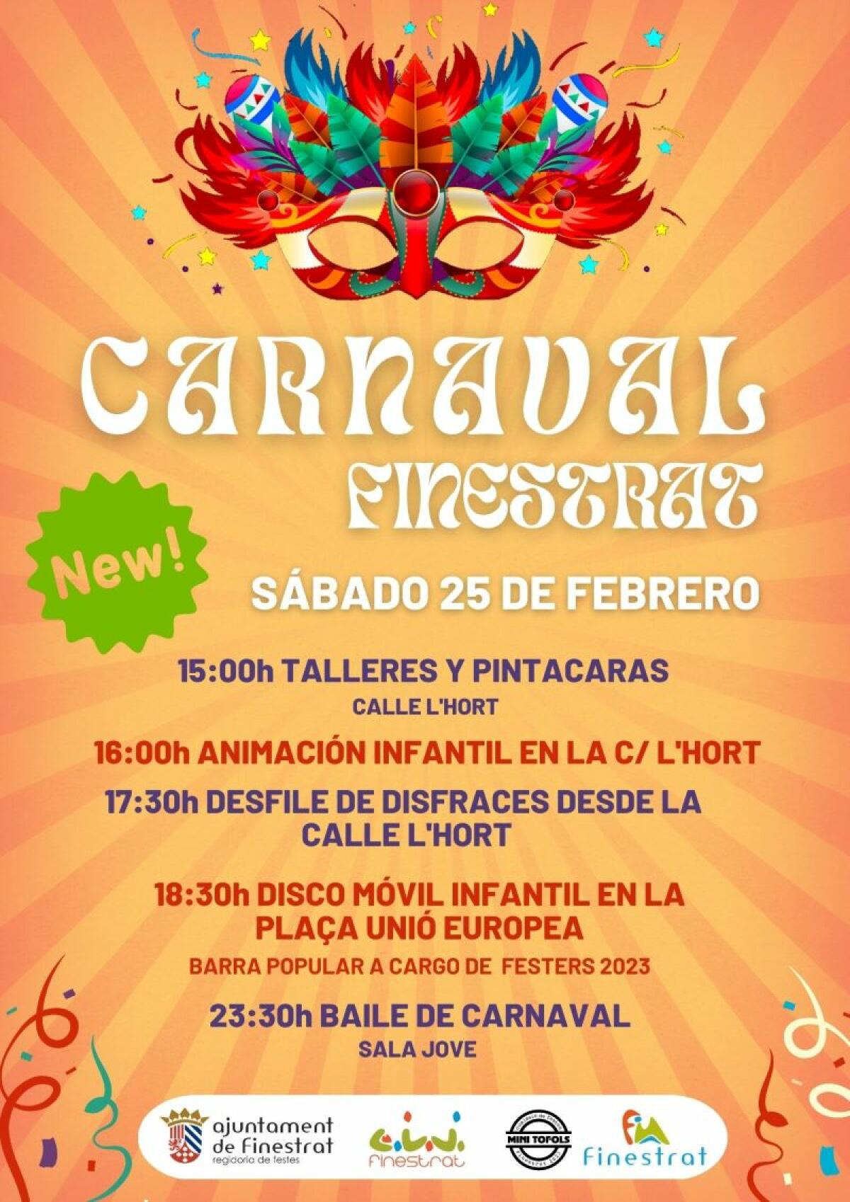 FINESTRAT SE PREPARA PARA SU FIESTA DE CARNAVAL QUE SERÁ ESTE SÁBADO 25 DE FEBRERO