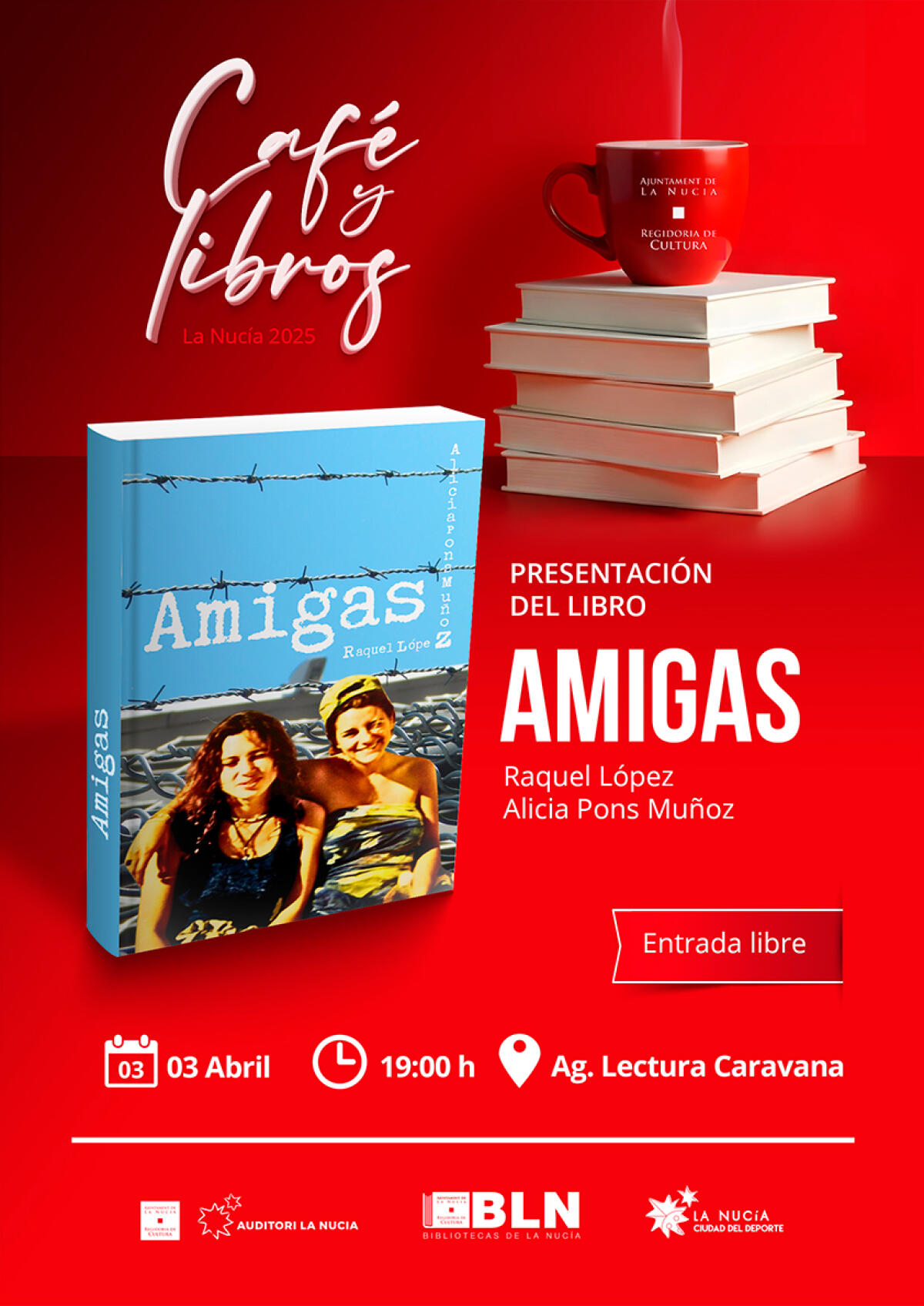 La novela “Amigas” protagoniza este jueves el ciclo “Café y Libros”