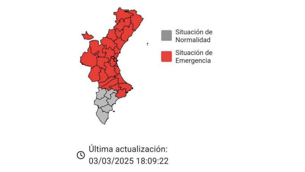 Benidorm suspende las clases y las actividades al aire libre ante la situación de emergencia por inundaciones declarada por la Generalitat