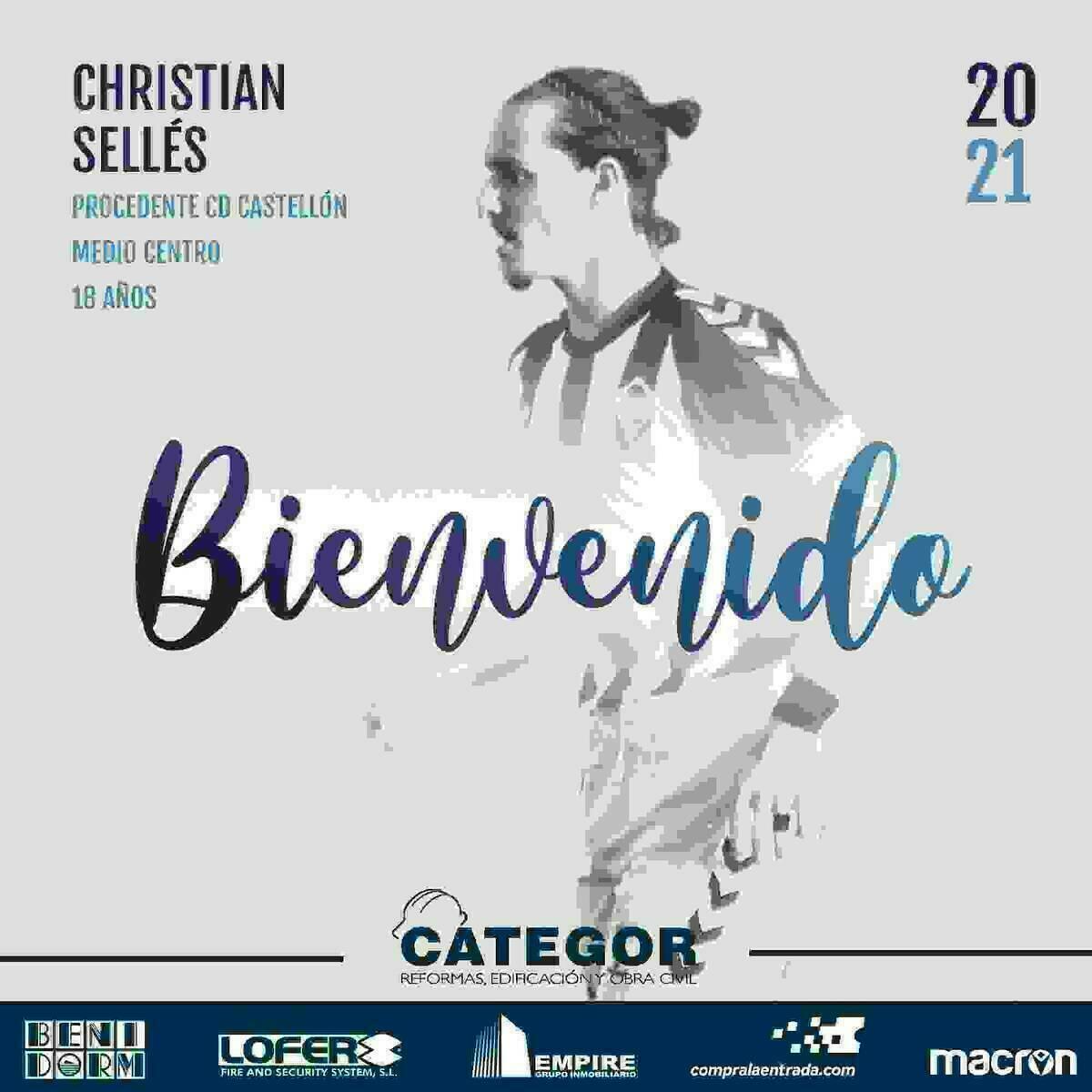 El juvenil Christian Selles ficha por el CF Benidorm