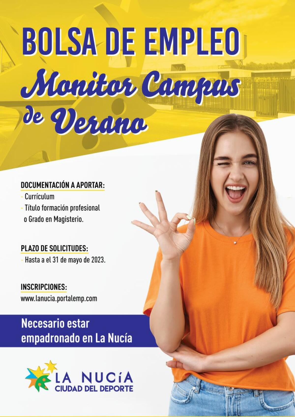 Bolsa de Empleo para “Monitor de Campus de Verano”