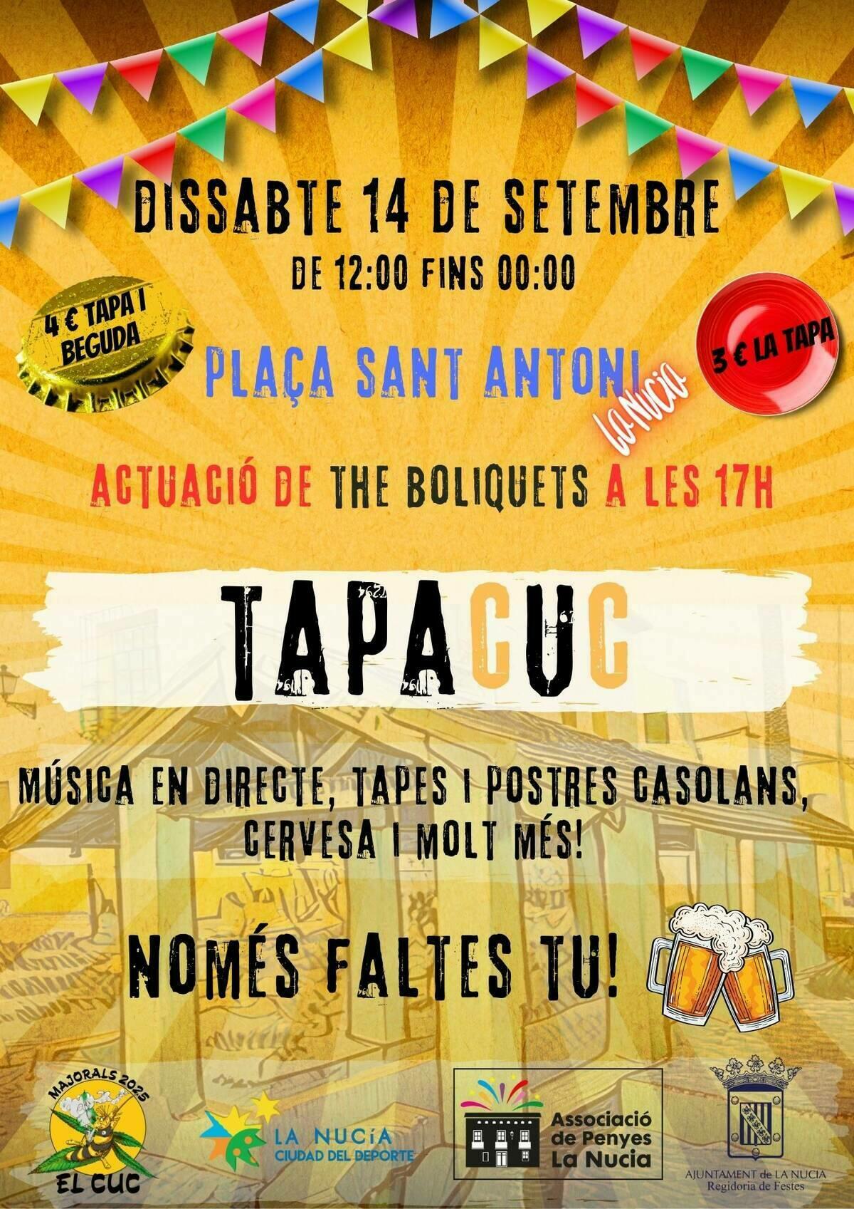 El Festival gastronómico “Tapacuc” contará con tapas y postres caseros