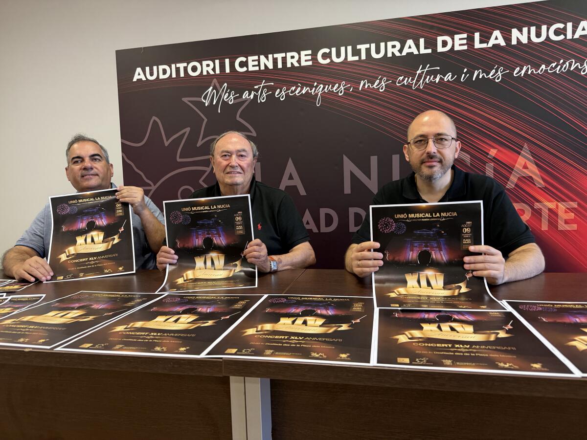 La Uni&oacute; Musical de La Nucia celebra su concierto de &ldquo;XLV Aniversari&rdquo; este domingo