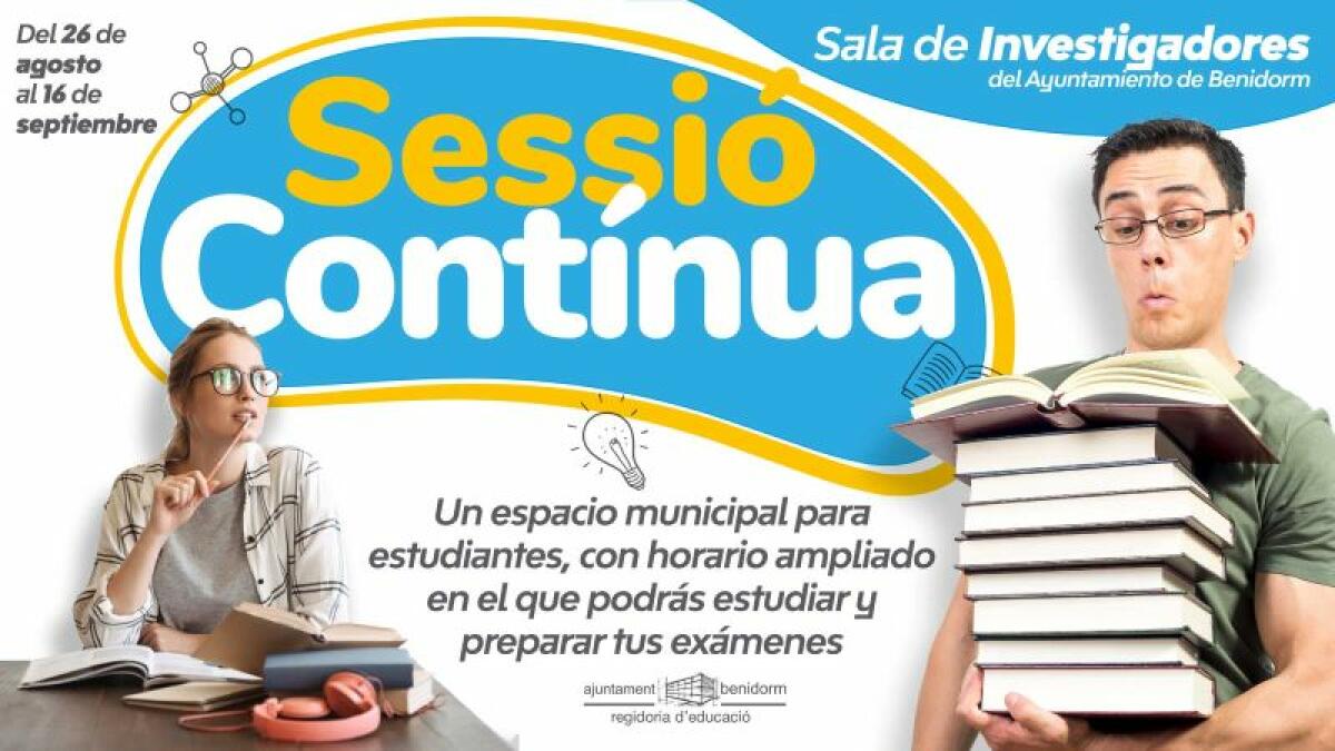 Educación reactiva ‘Sessió Contínua’ para que los estudiantes preparen los exámenes de septiembre