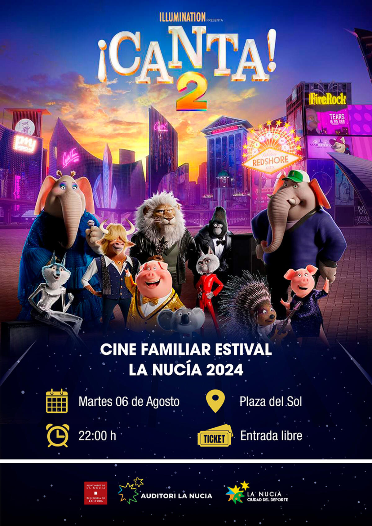 La película “Canta 2” mañana en el plaza del Sol 