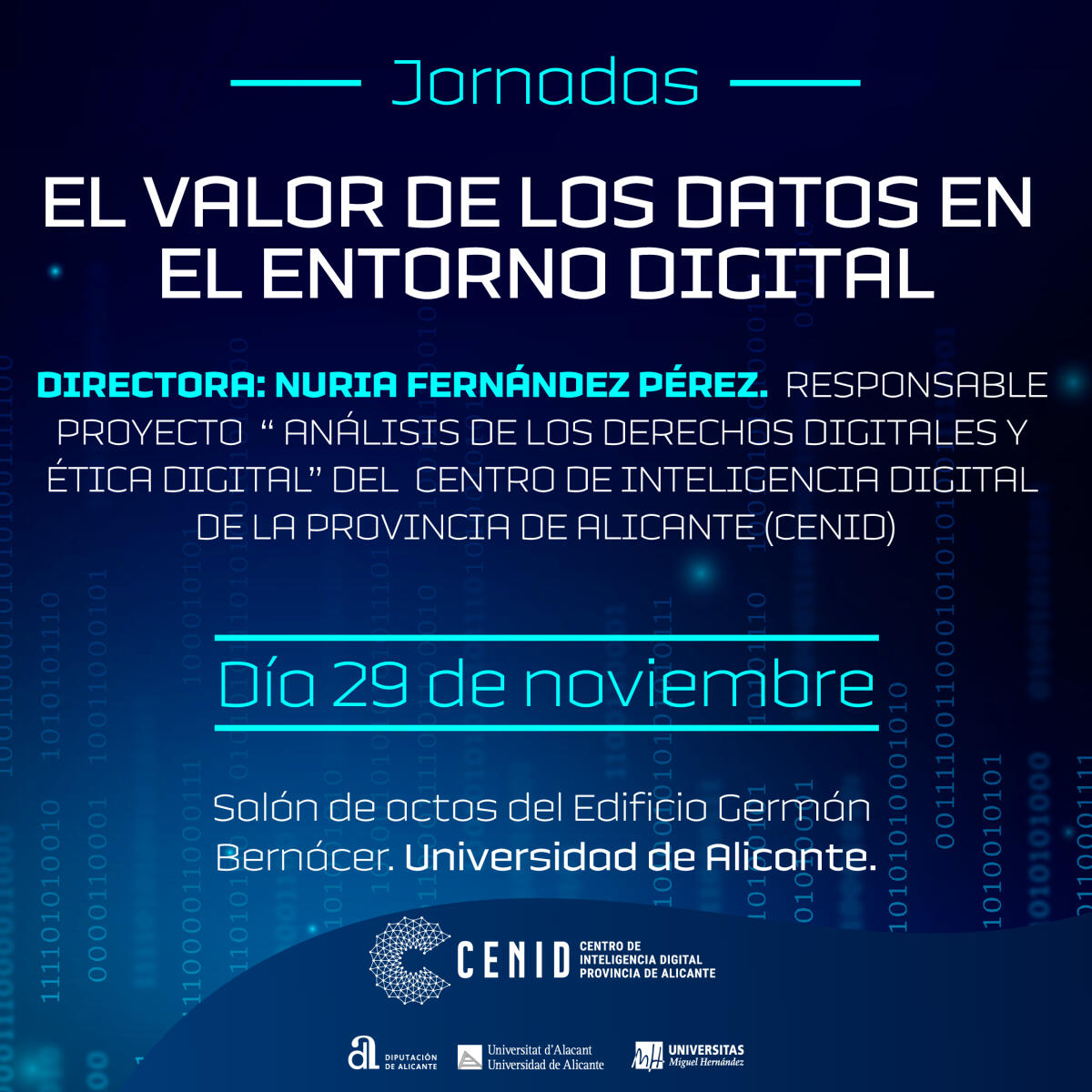 CENID organiza la jornada  “El valor de los datos en el entorno digital”