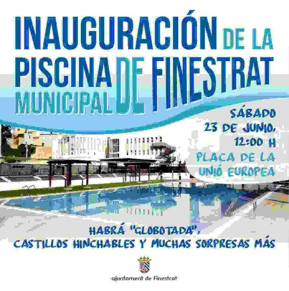 Este s&aacute;bado se inaugura la Piscina Municipal de Finestrat despu&eacute;s de culminarse las obras de modernizaci&oacute;n