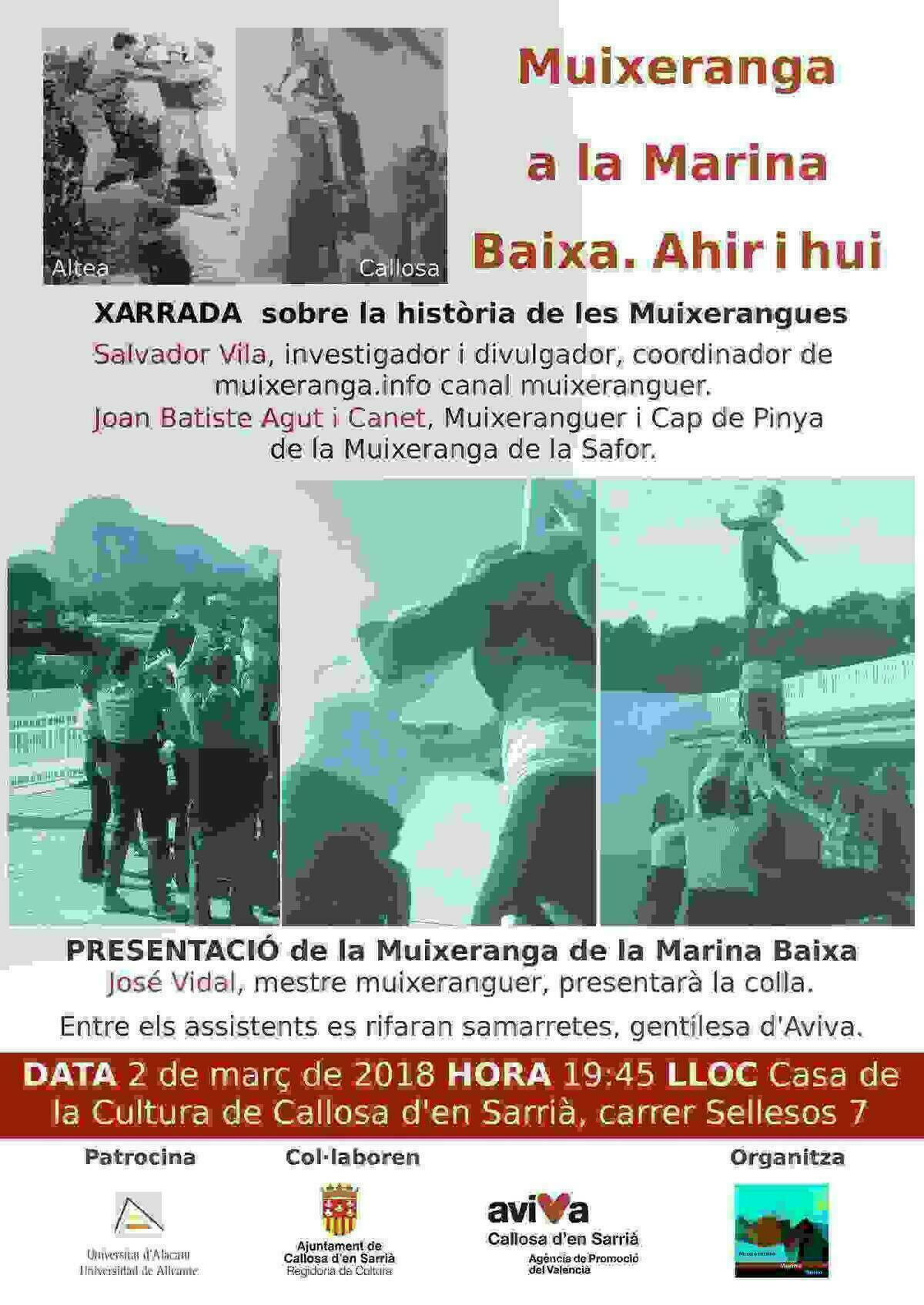  Callosa d&rsquo;en Sarri&agrave; bucea en las ra&iacute;ces de la muixeranga de la comarca e impulsa una nueva agrupaci&oacute;n