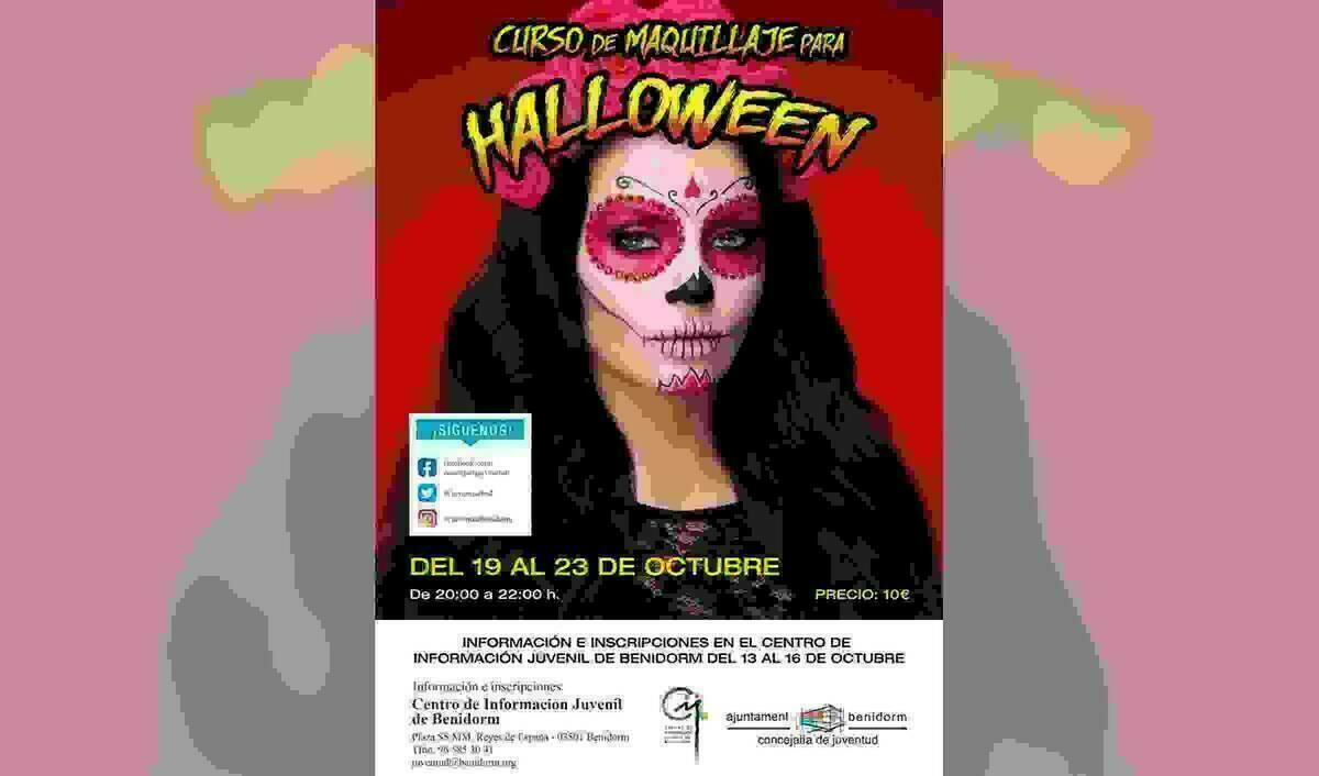 La Concejalía de Juventud ofrece un curso de maquillaje para Halloween