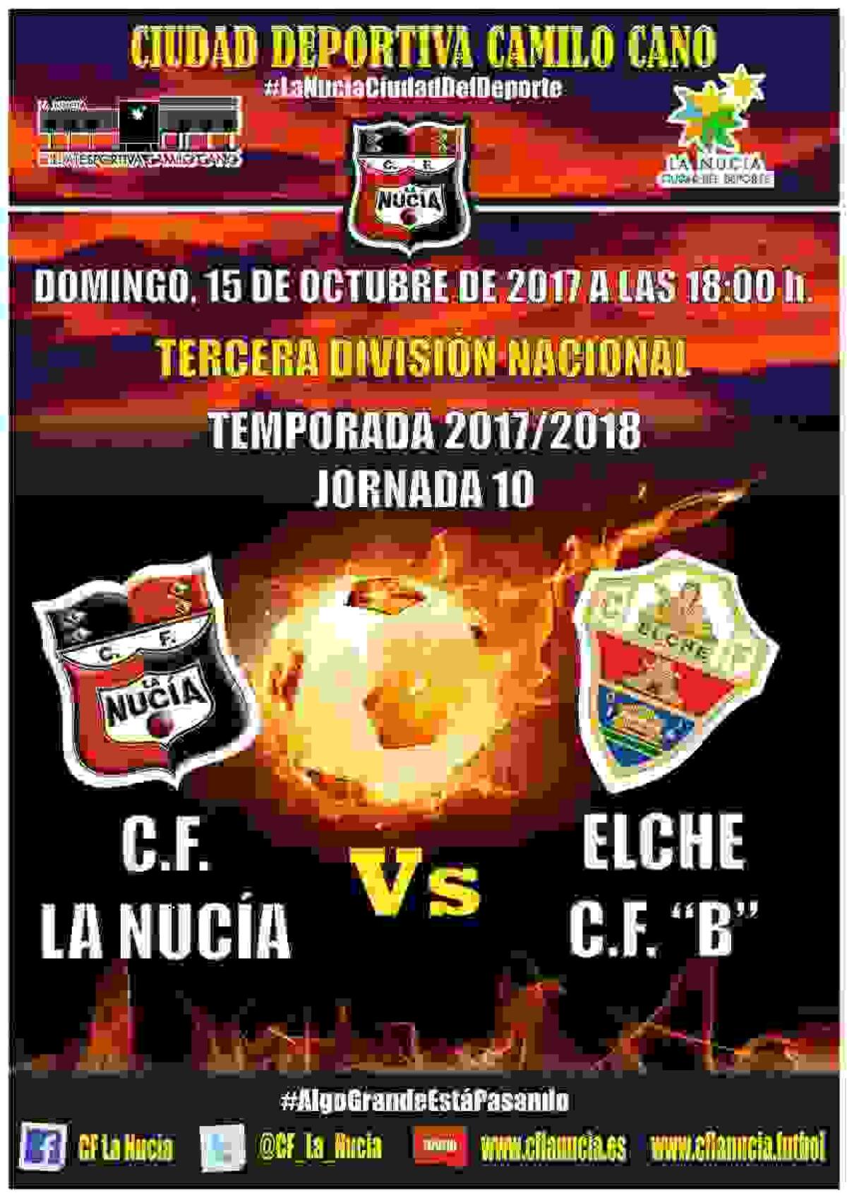 El C.F. La Nucía se enfrenta al Elche “B”  este domingo en el Camilo Cano