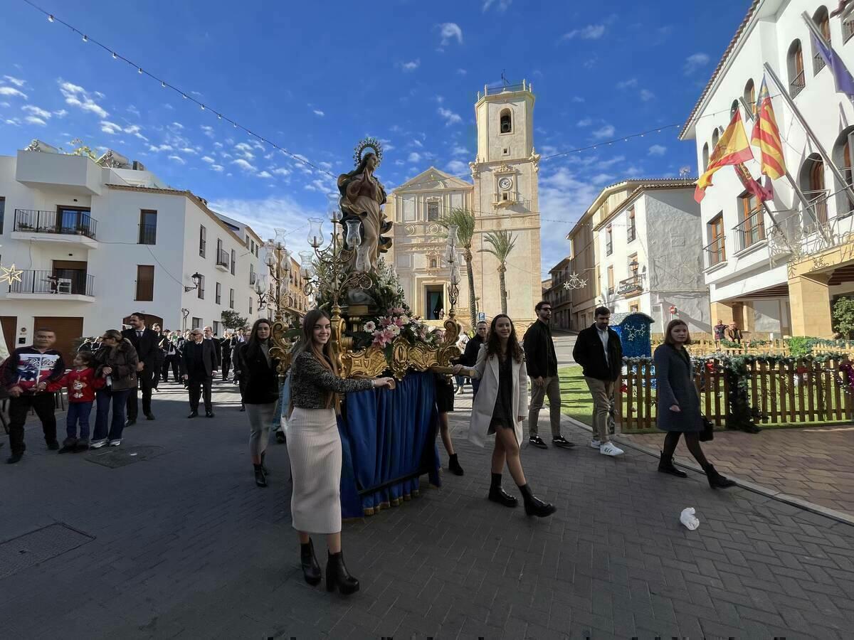  La Nucía celebró la procesión del día de la “Purísima Concepción”