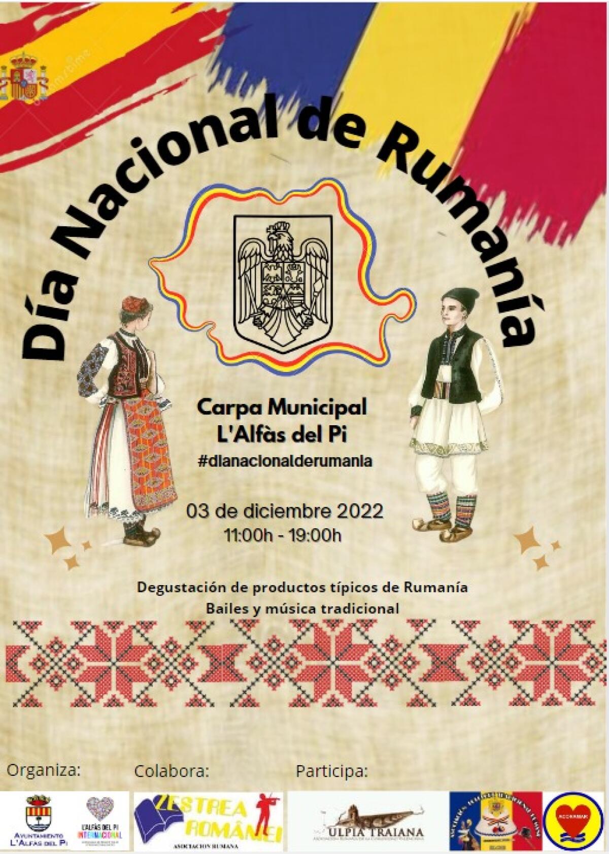 La colonia rumana residente en l'Alfàs celebrará su fiesta nacional el 3 de diciembre en la carpa municipal