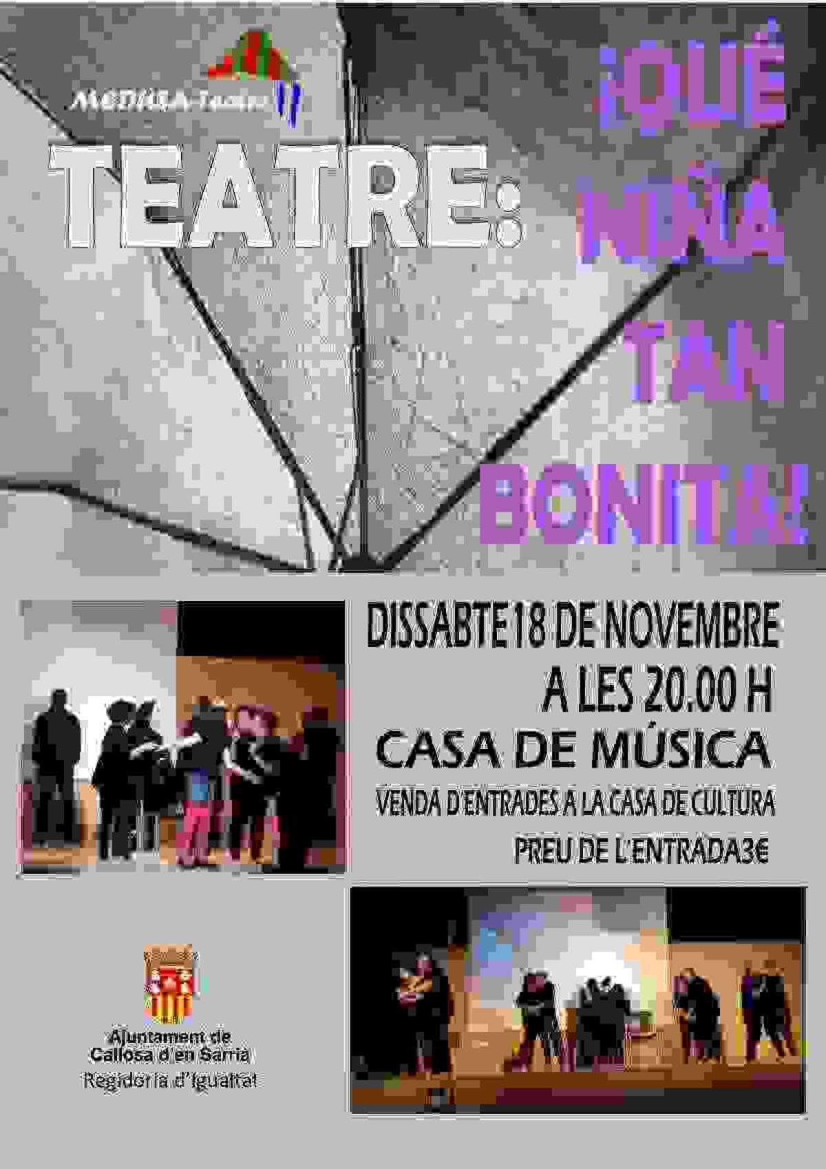 Callosa &middot; Igualdad organiza una obra teatral para recaudar fondos a beneficio de las mujeres v&iacute;ctimas de la violencia de g&eacute;nero 