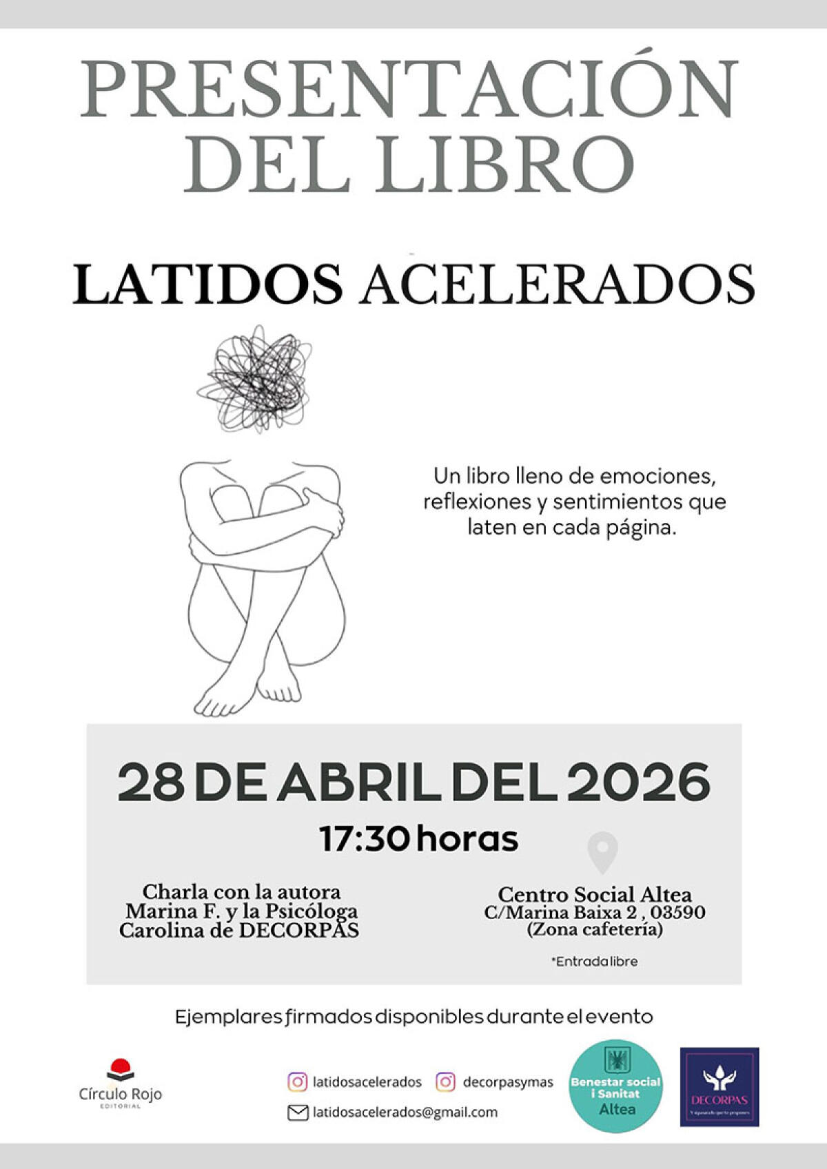 Bienestar Social presenta el libro &ldquo;Latidos Acelerados&rdquo; de Marina Ferrer