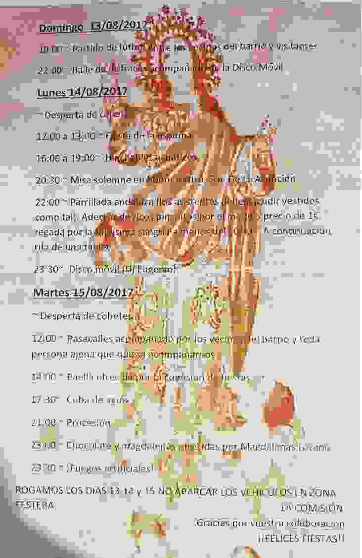 El Parad&iacute;s se prepara para celebrar las tradicionales fiestas en honor a la Virgen de la  Asunci&oacute;n