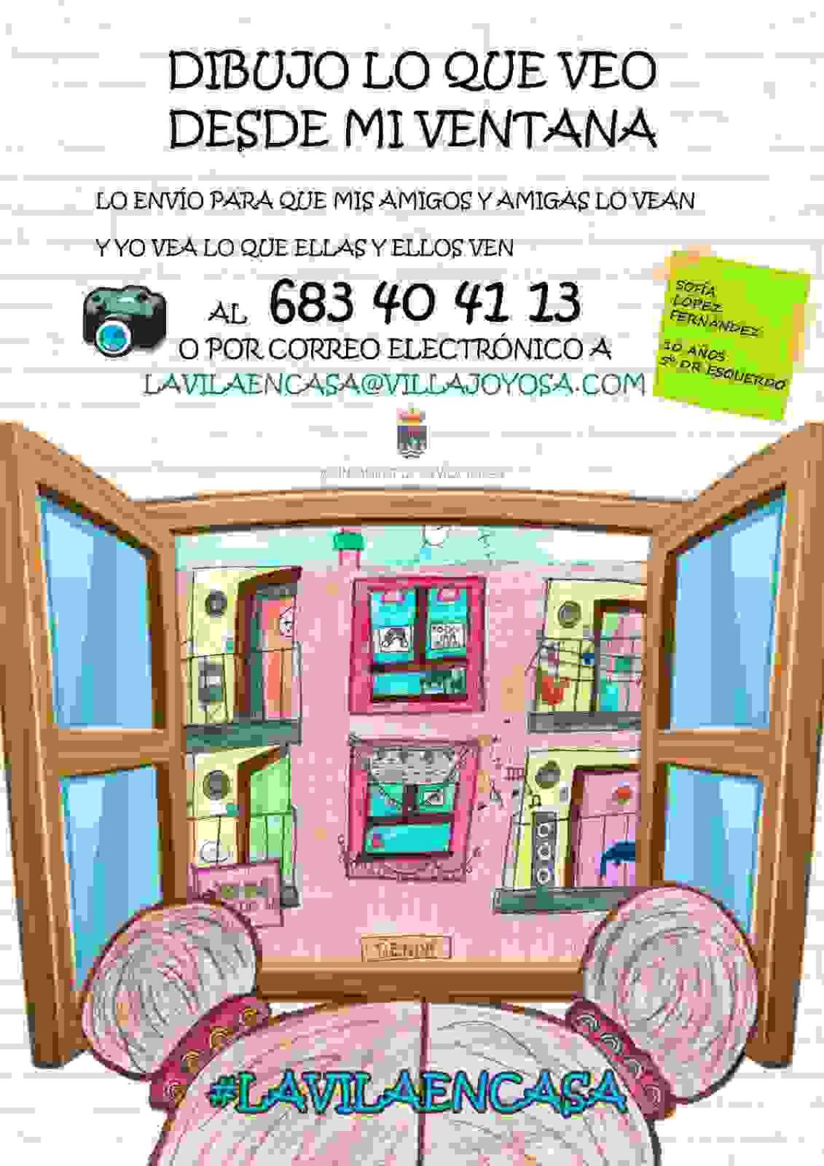 Educación fomenta la creatividad infantil con la iniciativa “Dibujo lo que veo desde mi ventana”.