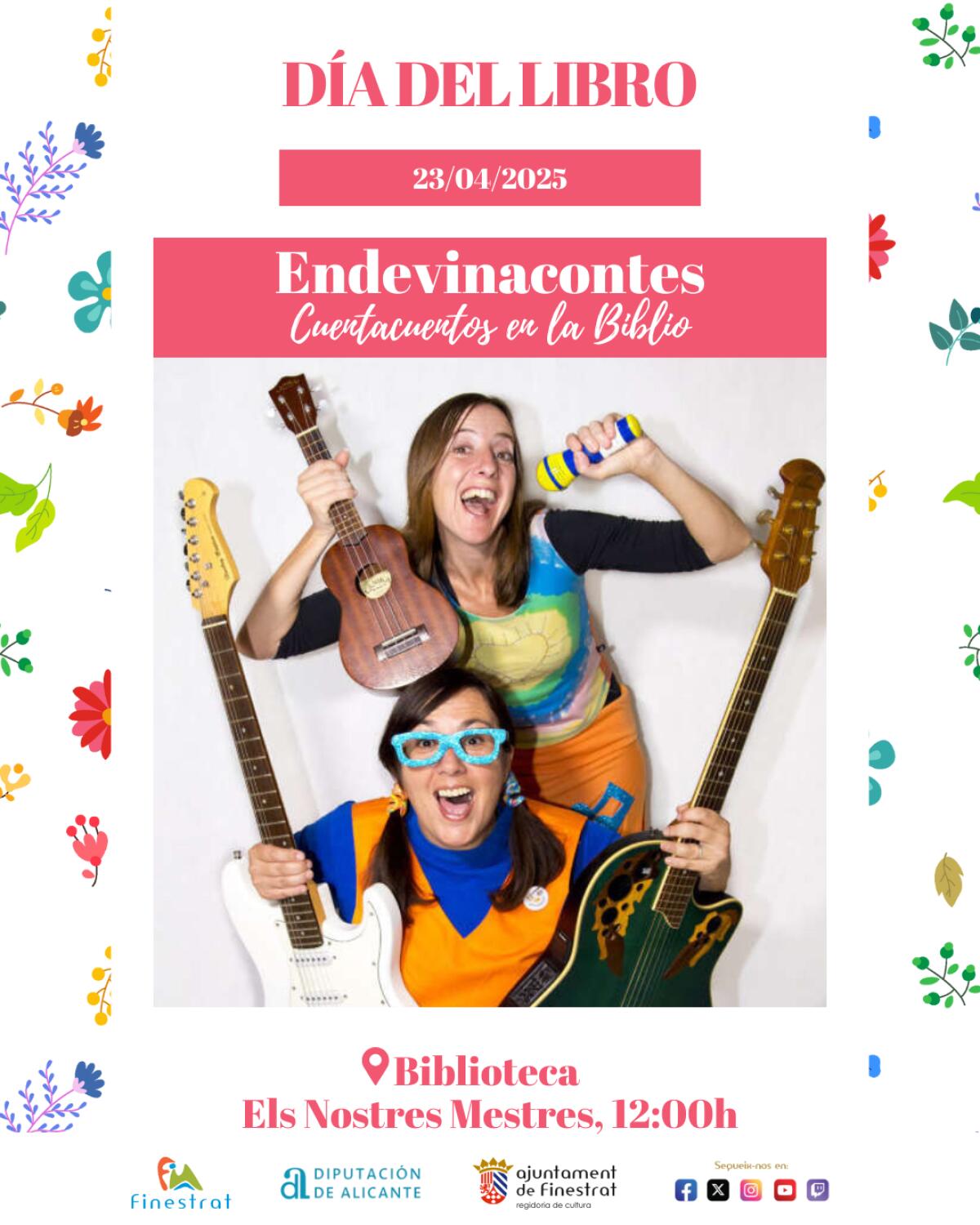 EL DÍA DEL LIBRO LLEGA A FINESTRAT “ENDEVINACONTES” UN ESPECTÁCULO PARA LOS MÁS PEQUEÑOS EN LA BIBLIOTECA MUNICIPAL