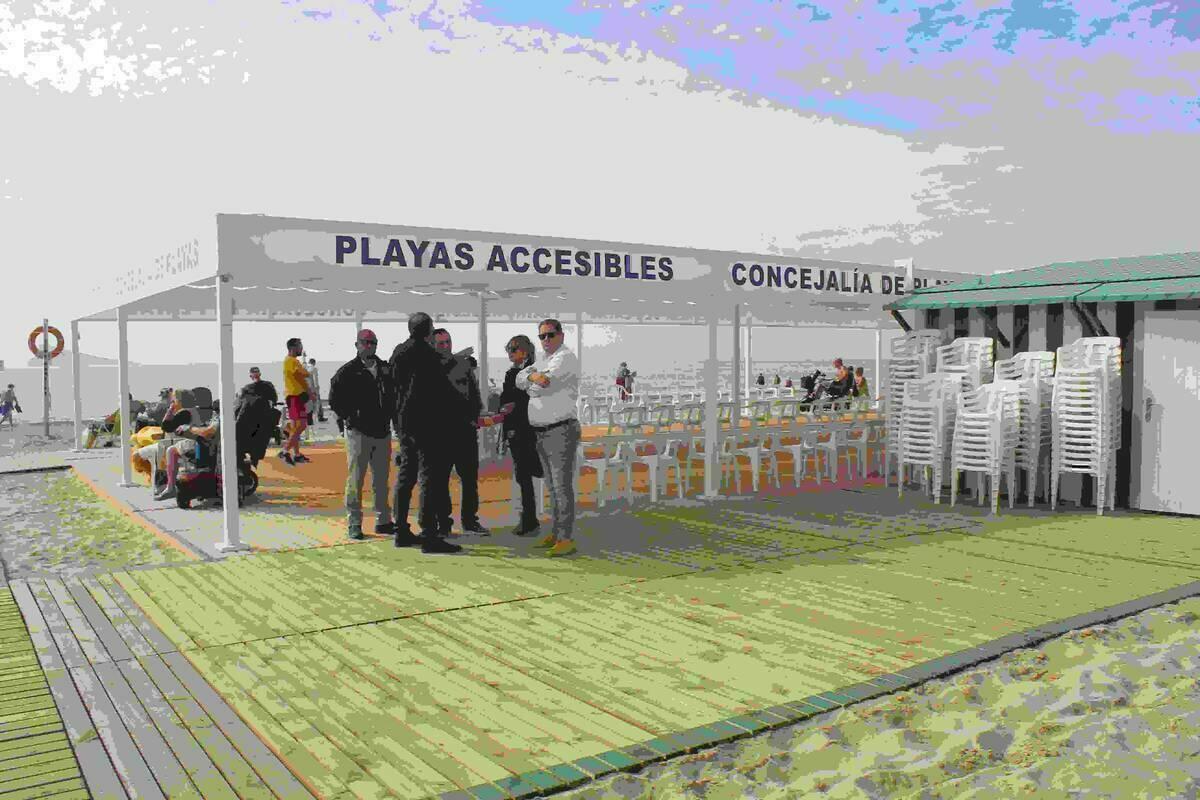  Benidorm &middot; Playas mejora el punto accesible de Levante y duplica su superficie