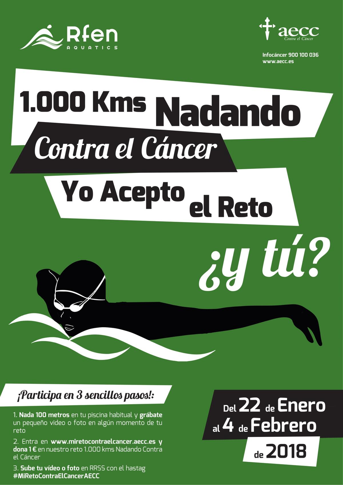 #LaNuciaCiudadDelDeporte se suma a la campa&ntilde;a  &ldquo;1.000 kms nadando contra el c&aacute;ncer&rdquo; 