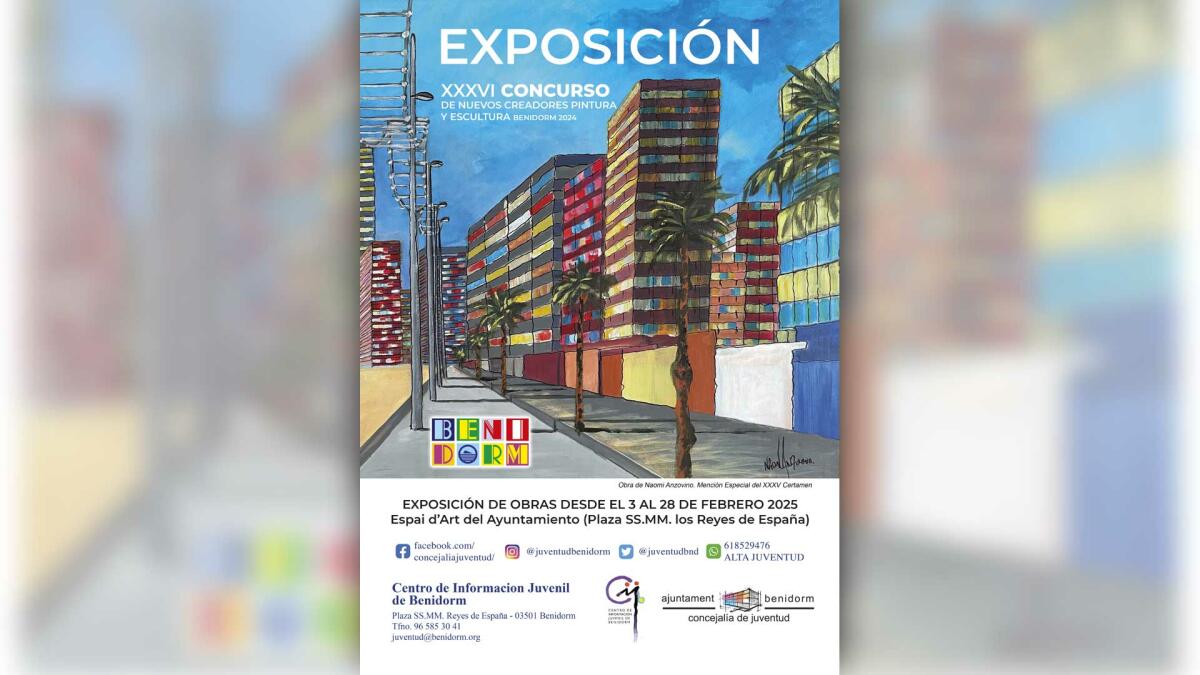 Benidorm expone las obras de los participantes en el XXXVI Concurso de Nuevos Creadores 