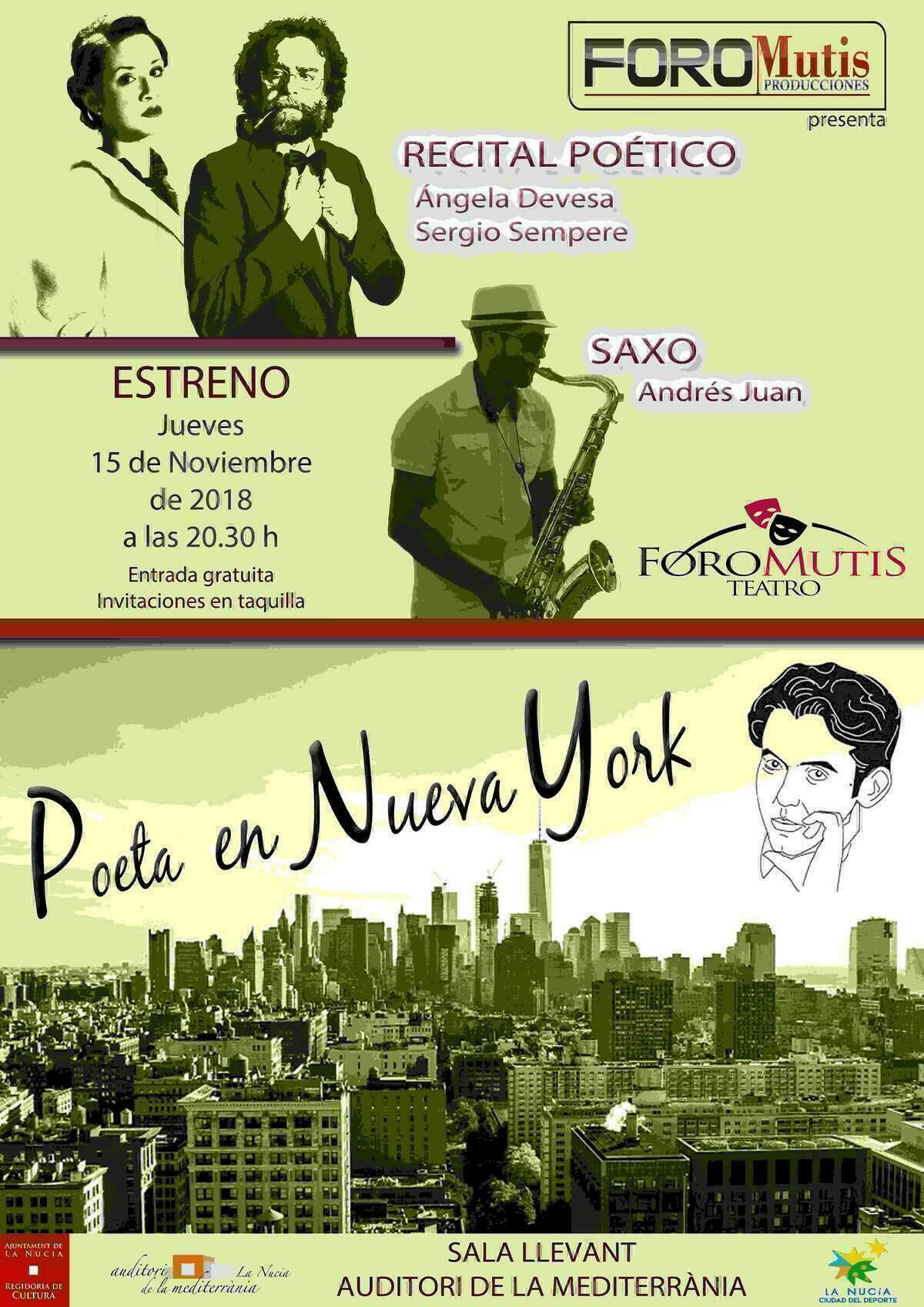 La Nuc&iacute;a &middot; Estreno de &ldquo;Poeta en Nueva York&rdquo; el jueves en l&rsquo;Auditori 