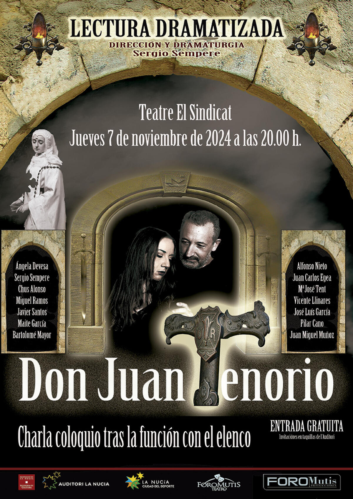 Lectura Dramatizada de “Don Juan Tenorio” este jueves en el Sindicat