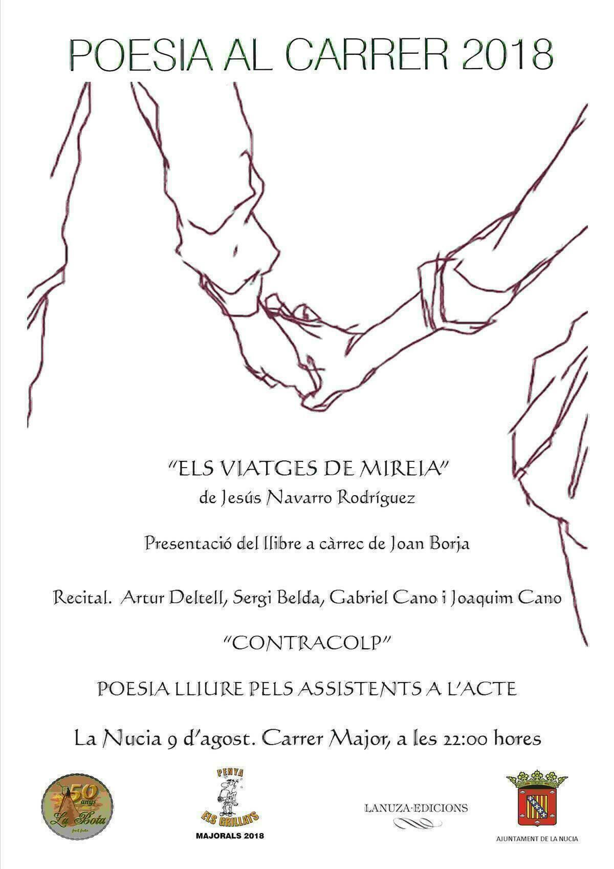 La Nuc&iacute;a &middot; Jes&uacute;s Navarro presenta &ldquo;Els Viatges de Mireia&rdquo; en el   XIX Encontre de Poesia al Carrer