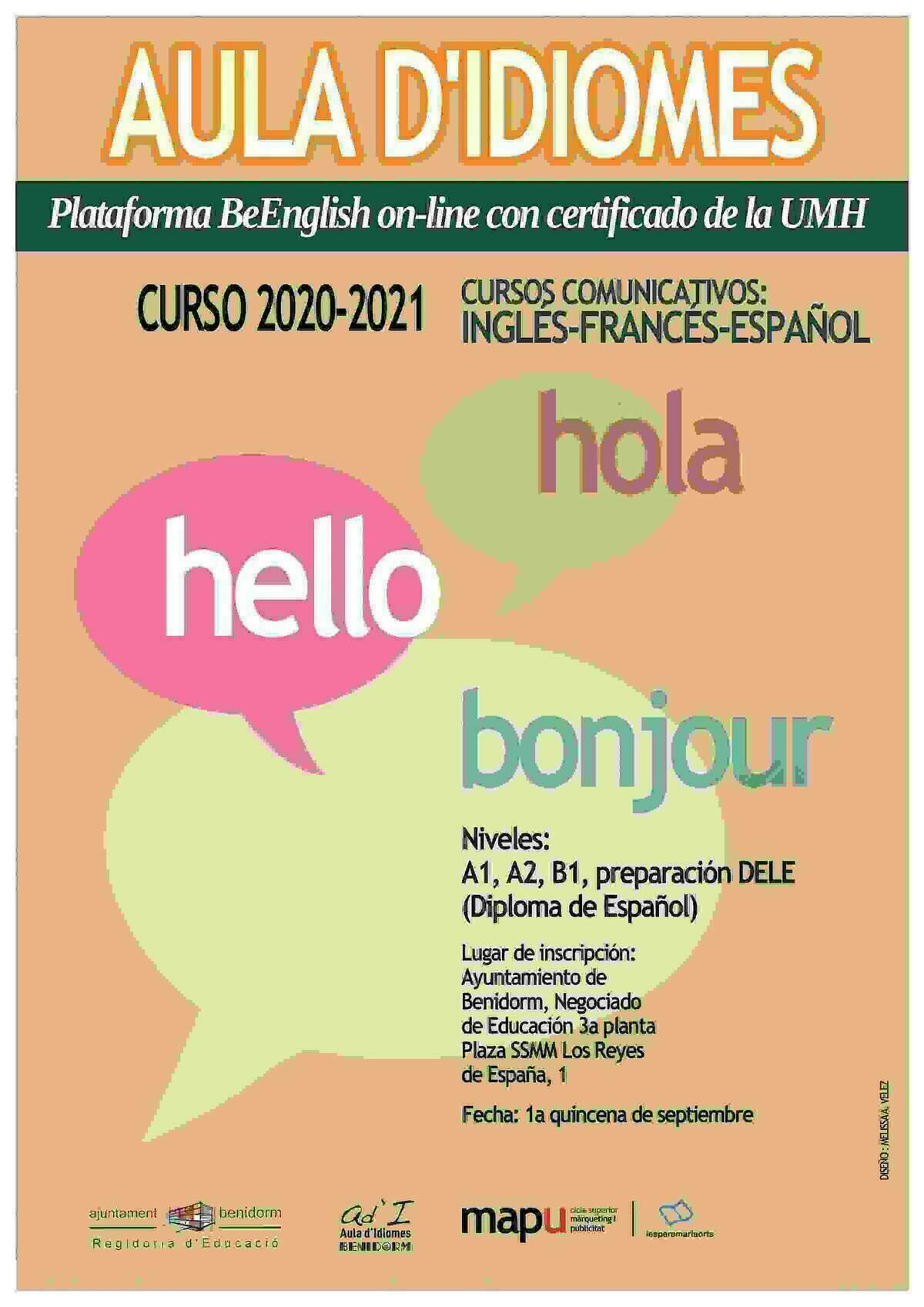 Educaci&oacute;n abre la matr&iacute;cula del &lsquo;Aula d&rsquo;Idiomes&rsquo;, con ingl&eacute;s, franc&eacute;s y espa&ntilde;ol para extranjeros