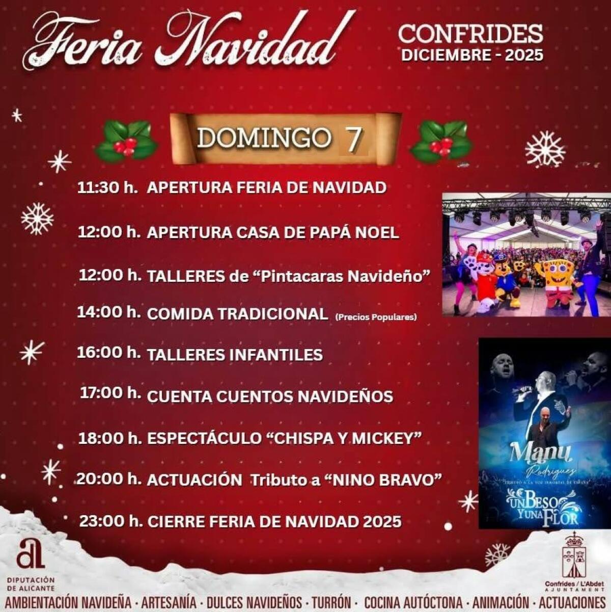 Confrides vive hoy la &uacute;ltima jornada de su Feria de Navidad tras un fin de semana de afluencia masiva