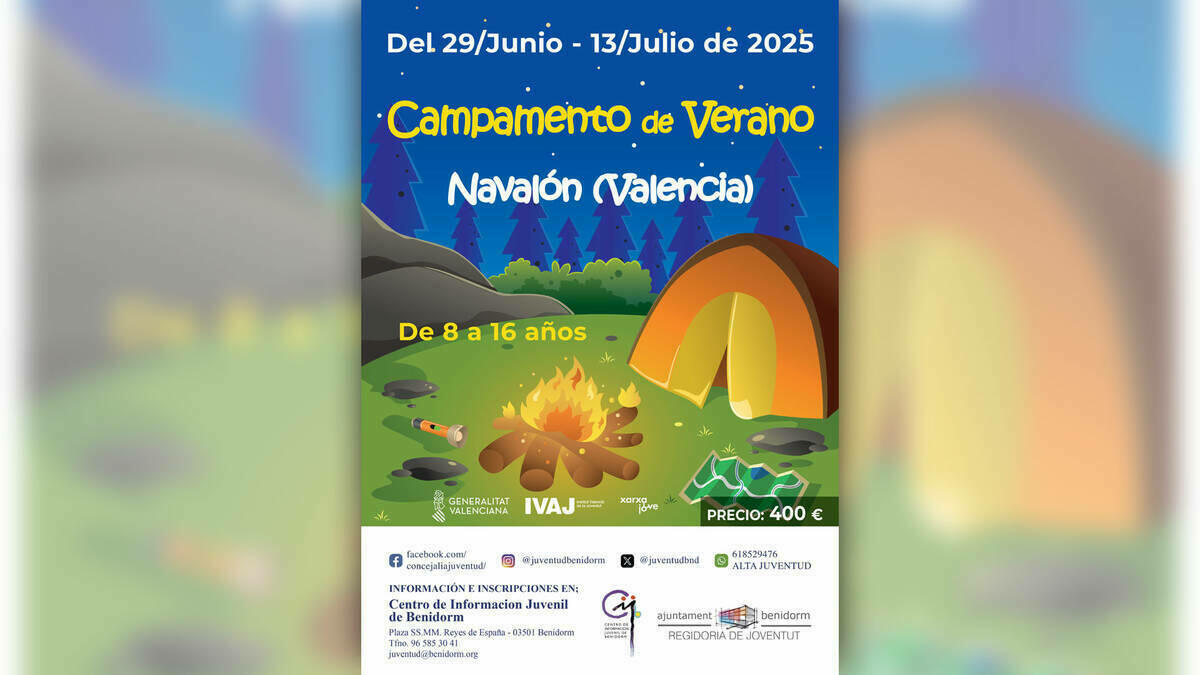 Juventud organiza un campamento de verano en la localidad de Navalón del 29 de junio al 13 de julio 