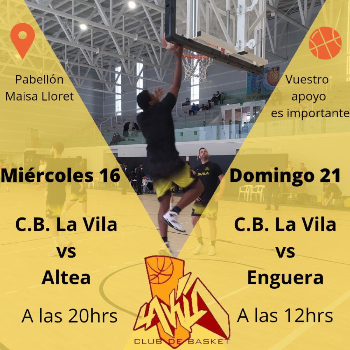 Apoyo al primer equipo del C.B. La Vila