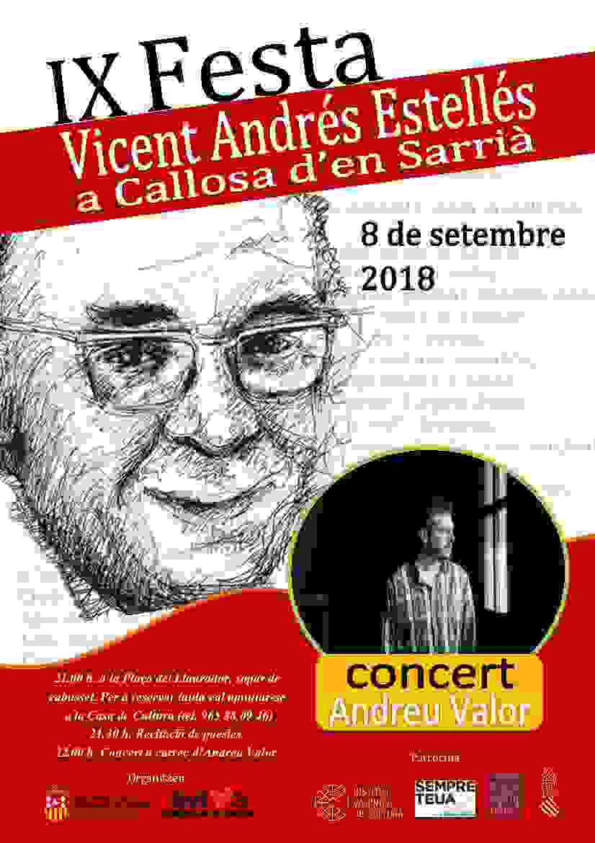   Callosa d&rsquo;en Sarri&agrave; celebra la &lsquo;Festa Estell&eacute;s&rsquo; con una cena popular, un recital de poes&iacute;as y el concierto de Andreu Valor