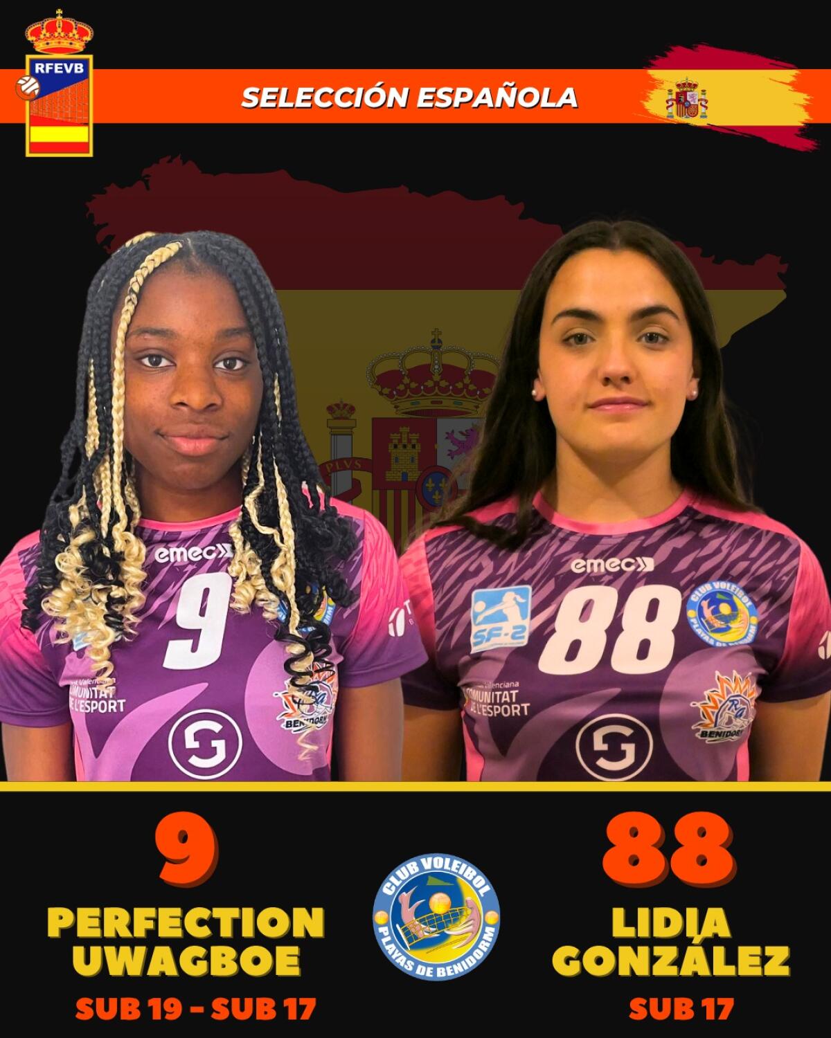 Lidia González y Perfection Uwagboe convocadas con la selección española sub-17