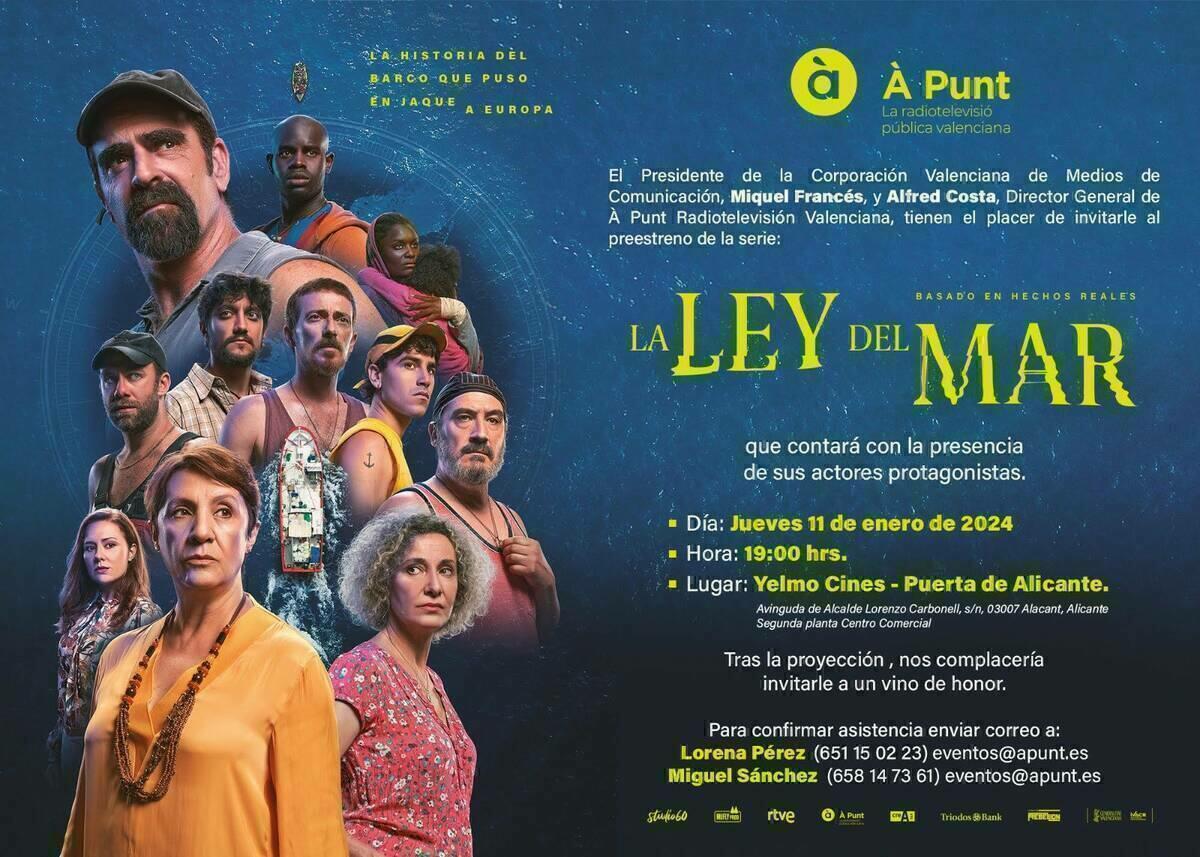 À Punt estrena el lunes 15 de enero la serie ‘La Ley del mar’ con Luis Tosar y Blanca Portillo