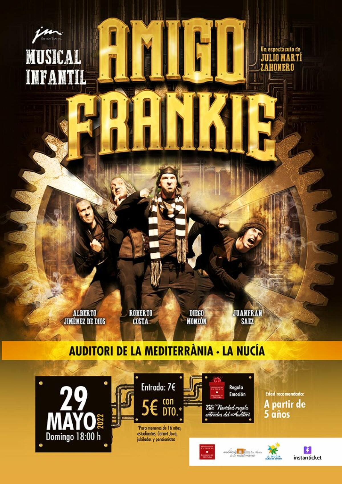 El Musical Infantil “Amigo Frankie” este domingo en Auditori