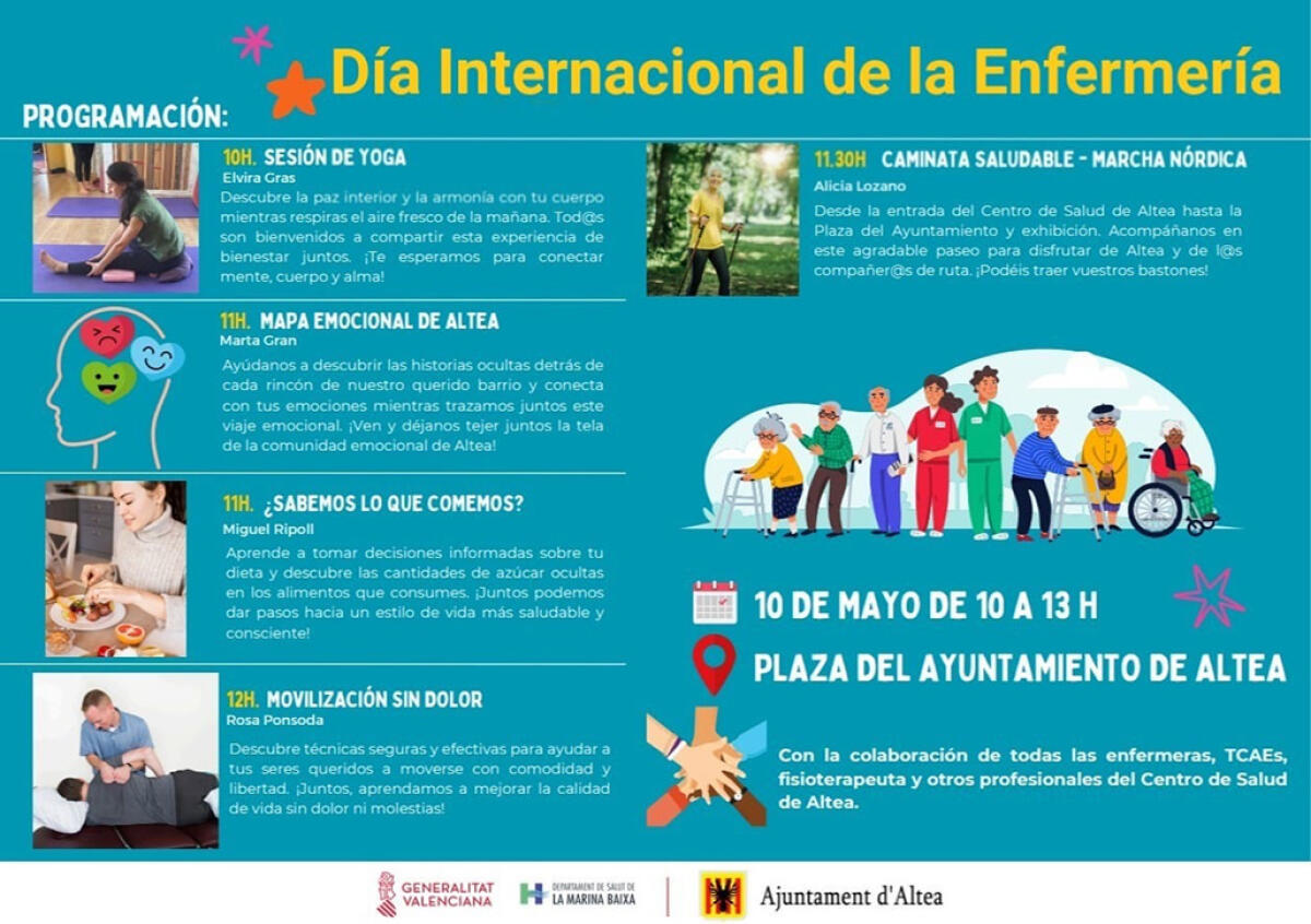 Altea celebrará el Día de la Enfermería con actividades centradas en una vida saludable